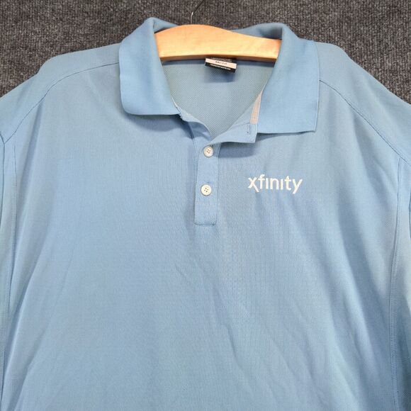 Nike Dri-Fit Men's Xfinity Golf Polo Shirt Blue 2XL Short Sleeve Polyester - Picture 3 of 14